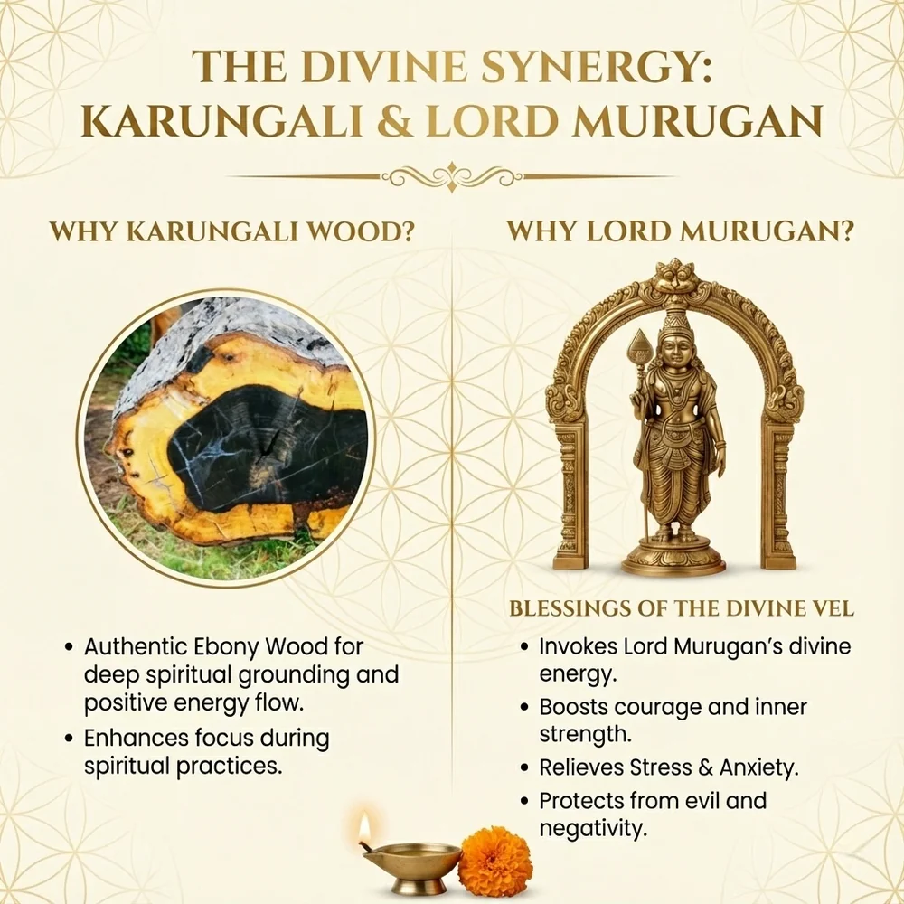 Original Karungali Mala | Natural Black Ebony Wood Prayer & Protection Beads | Premium Spiritual Necklace by JAPAKSH
