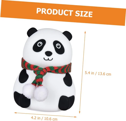 Cute Panda Silicone Night Light – 7 Color Changing LED Touch Lamp | Soft Silicone Bedside Lamp for Kids, Baby Nursery & Bedroom