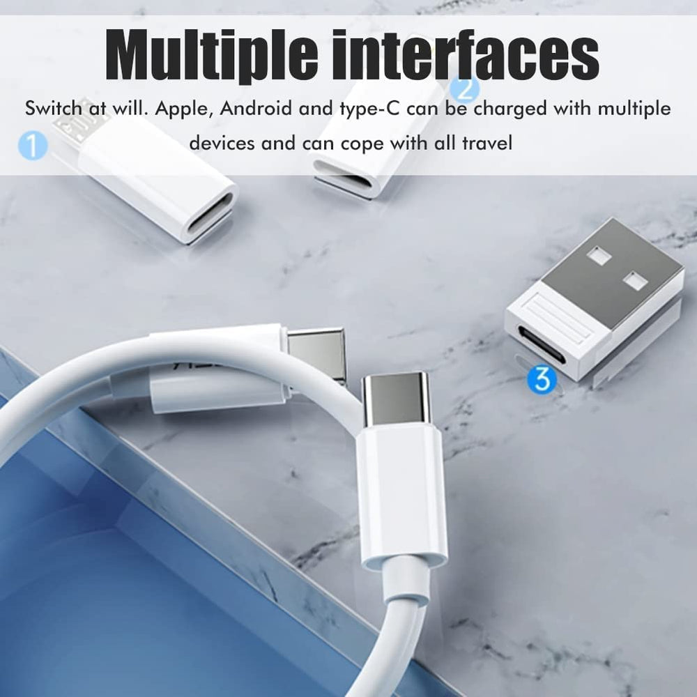 Companion All-in-One USB Travel & Tech Charging Kit | 60W Fast Charging Cable Set with Type-C, Lightning & Micro USB