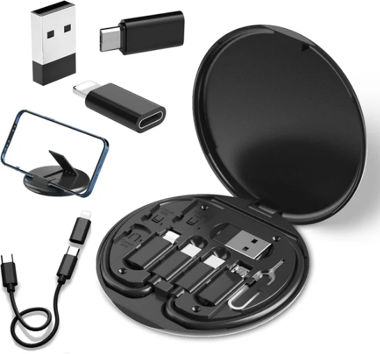 Companion All-in-One USB Travel & Tech Charging Kit | 60W Fast Charging Cable Set with Type-C, Lightning & Micro USB