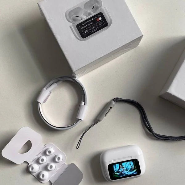 A9 Pro Smart Display ANC/ENC Wireless Earbuds with Touch Screen, Bluetooth 5.4 & HD Sound