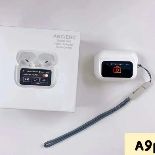 A9 Pro Smart Display ANC/ENC Wireless Earbuds with Touch Screen, Bluetooth 5.4 & HD Sound