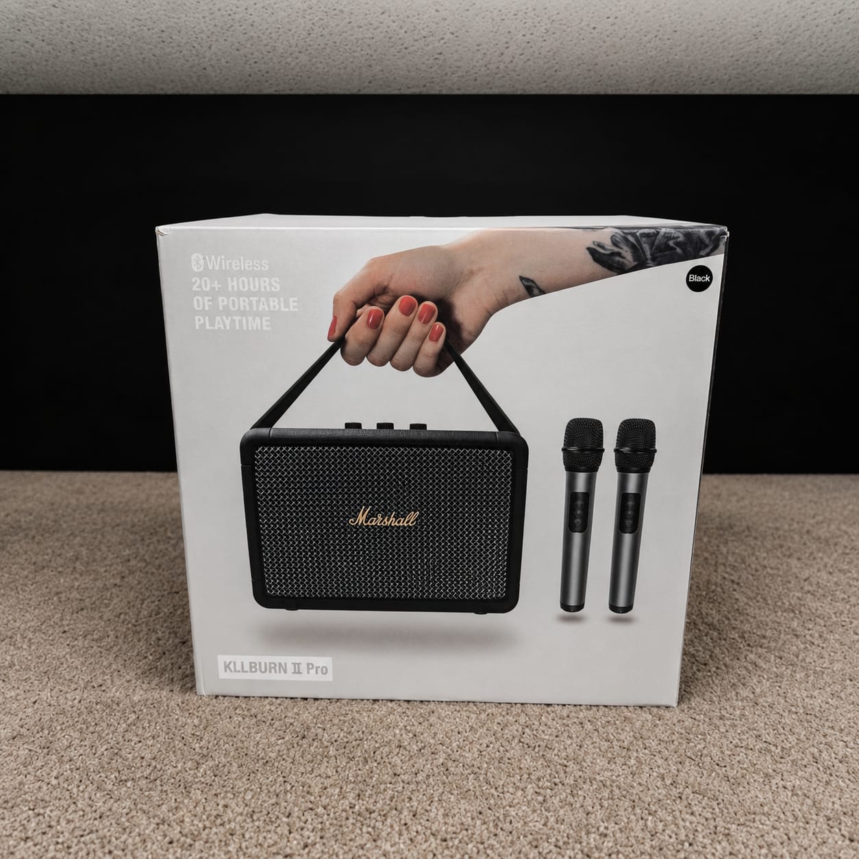 Marshall Portable Bluetooth Speaker – Premium Wireless Speaker with Deep Bass, Bluetooth 5.3 & Long Battery Life (Black)