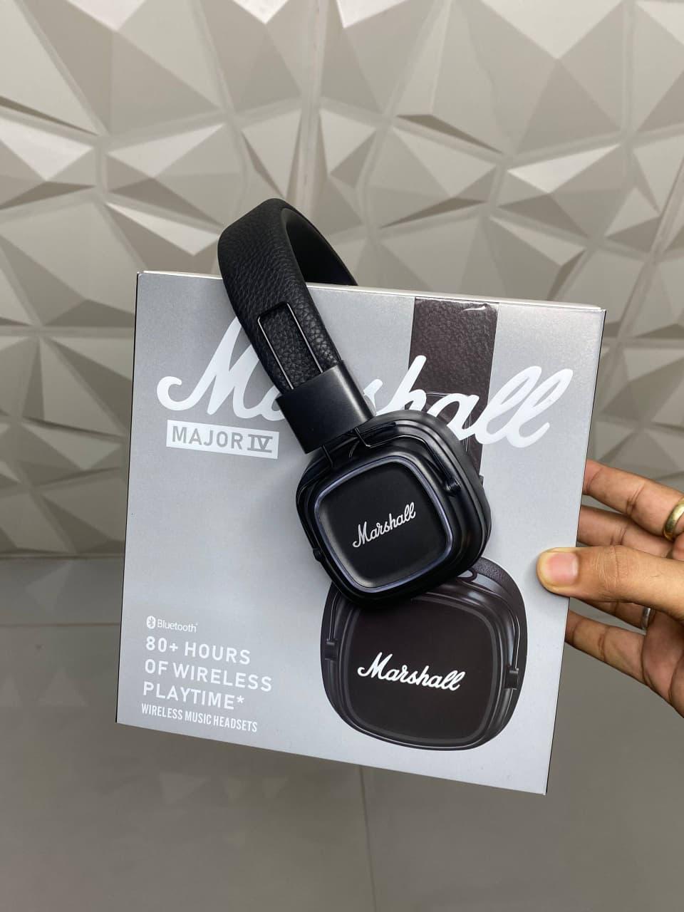 Marshall Major IV Style Wireless Bluetooth Headphones | 80+ Hours Battery | Premium Stereo Sound | Foldable Over-Ear Headset