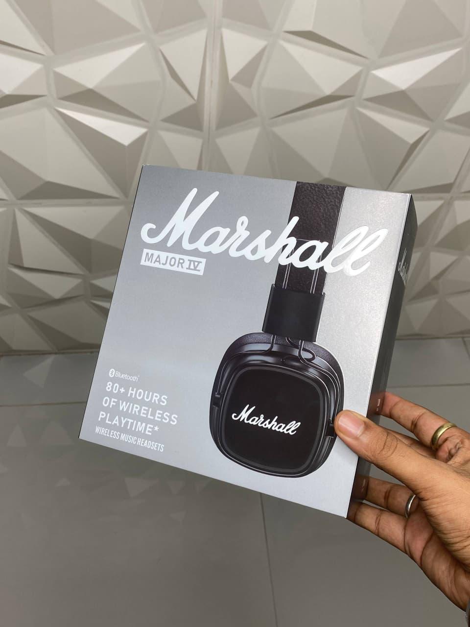 Marshall Major IV Style Wireless Bluetooth Headphones | 80+ Hours Battery | Premium Stereo Sound | Foldable Over-Ear Headset