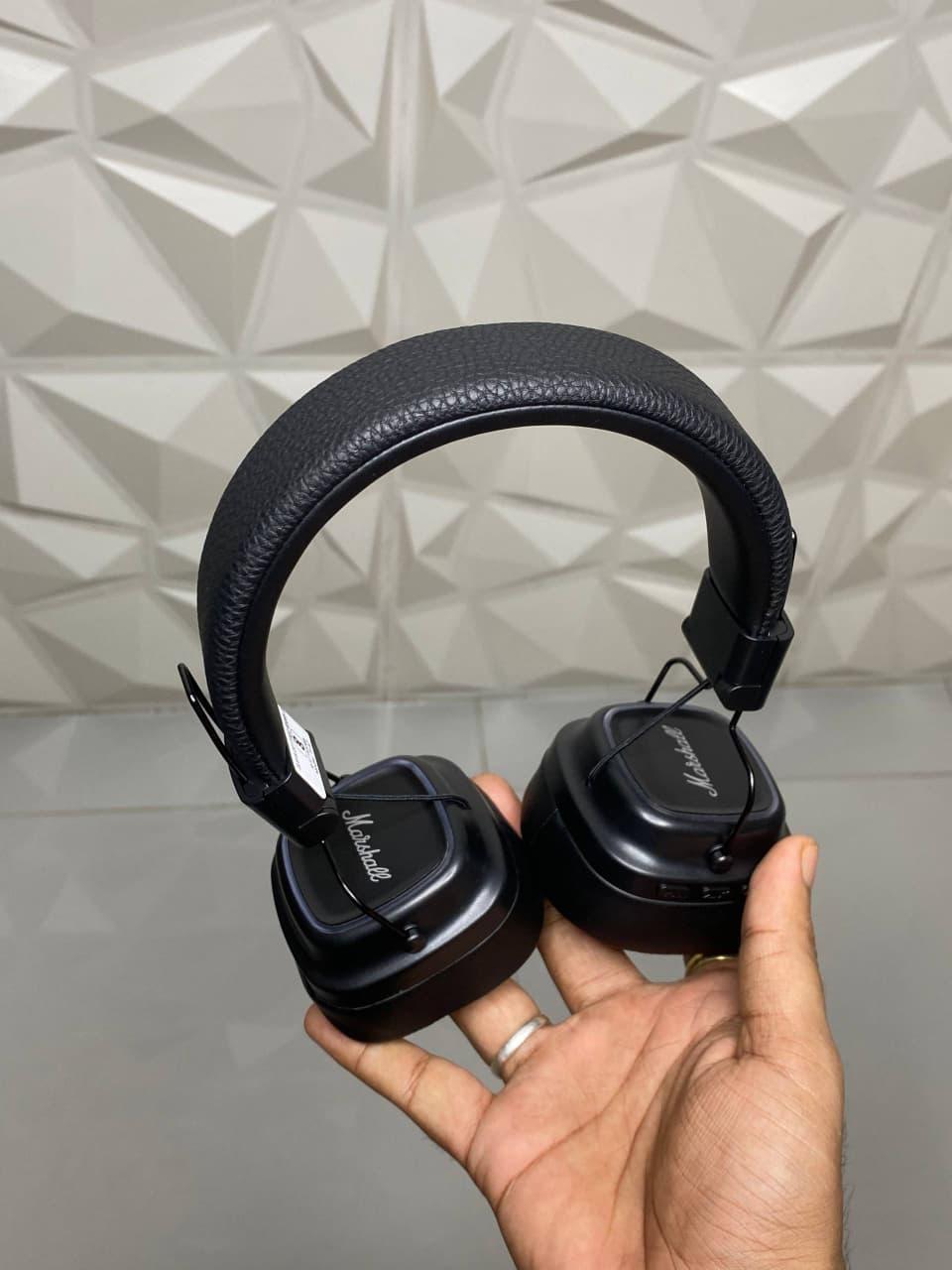Marshall Major IV Style Wireless Bluetooth Headphones | 80+ Hours Battery | Premium Stereo Sound | Foldable Over-Ear Headset