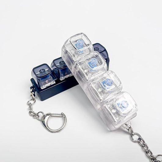 Mechanical Keyboard Switch Clicky Fidget Keychain – Portable Stress Relief & Tactile Click Toy