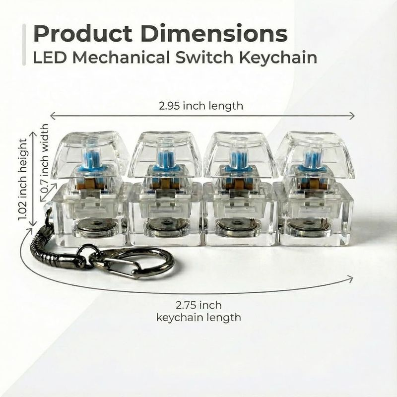 Mechanical Keyboard Switch Clicky Fidget Keychain – Portable Stress Relief & Tactile Click Toy