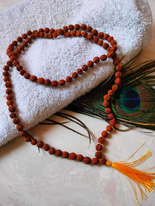 JAPAKSH Natural Rudraksha Japa Mala – 108 Beads