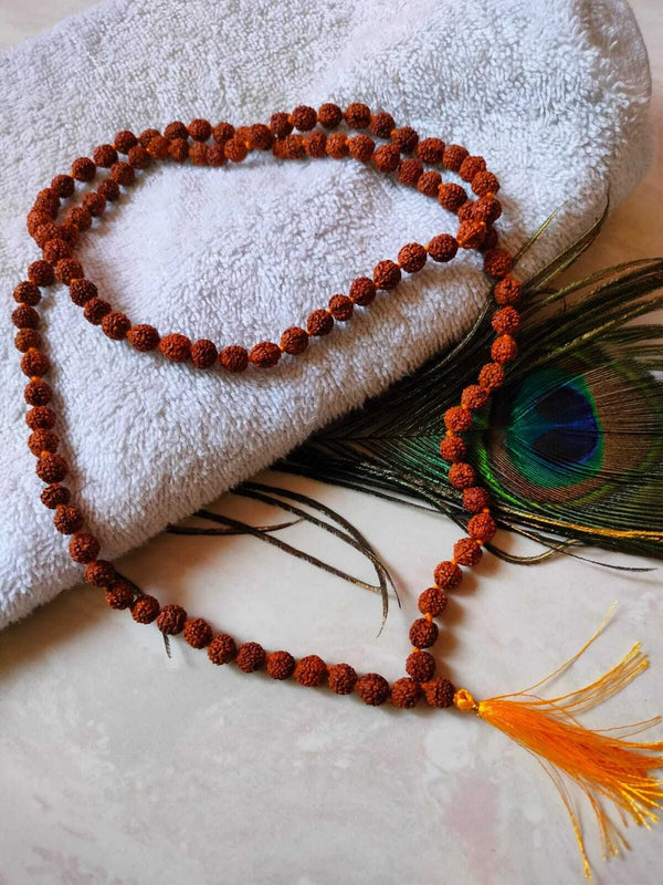 JAPAKSH Natural Rudraksha Japa Mala – 108 Beads