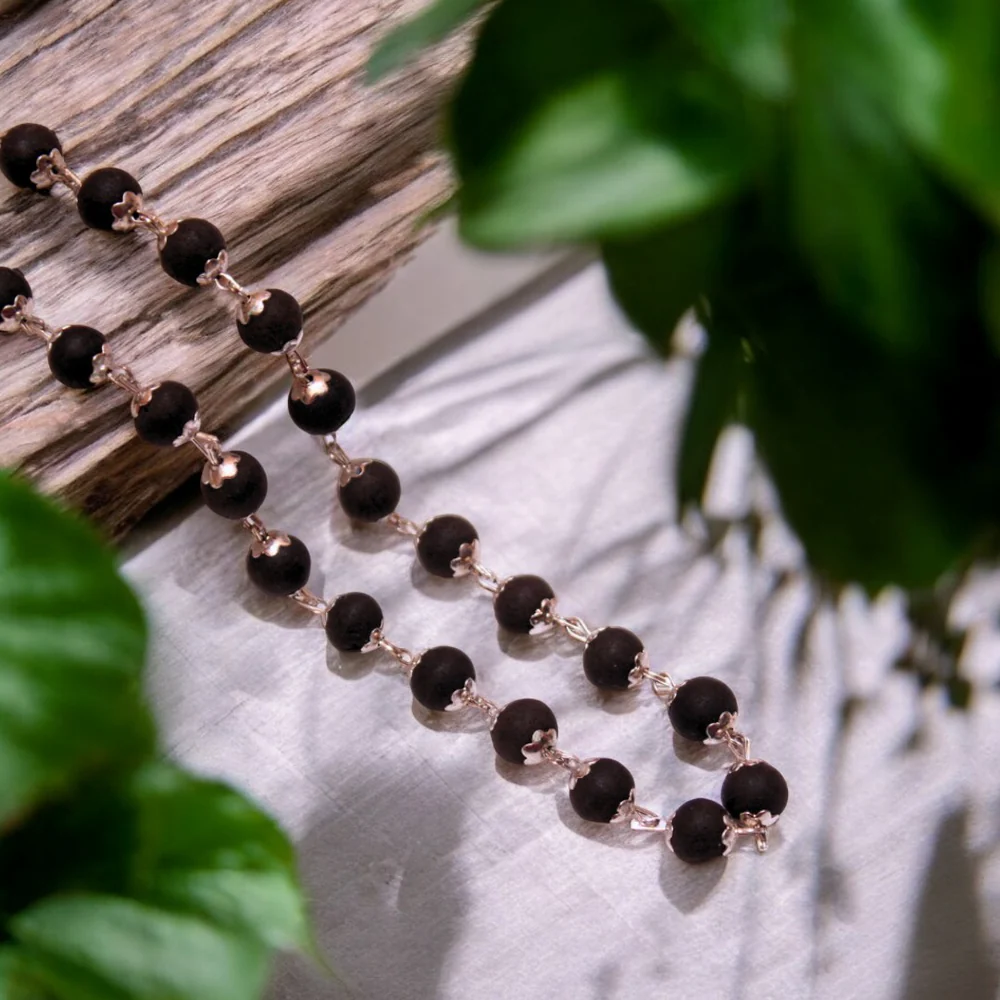 Original Karungali Mala | Natural Black Ebony Wood Prayer & Protection Beads | Premium Spiritual Necklace by JAPAKSH